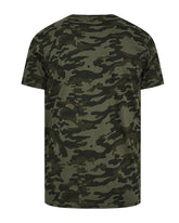 100% Cotton-Army Green Camouflage Men's Plus Size Short Sleeve T-Shirt